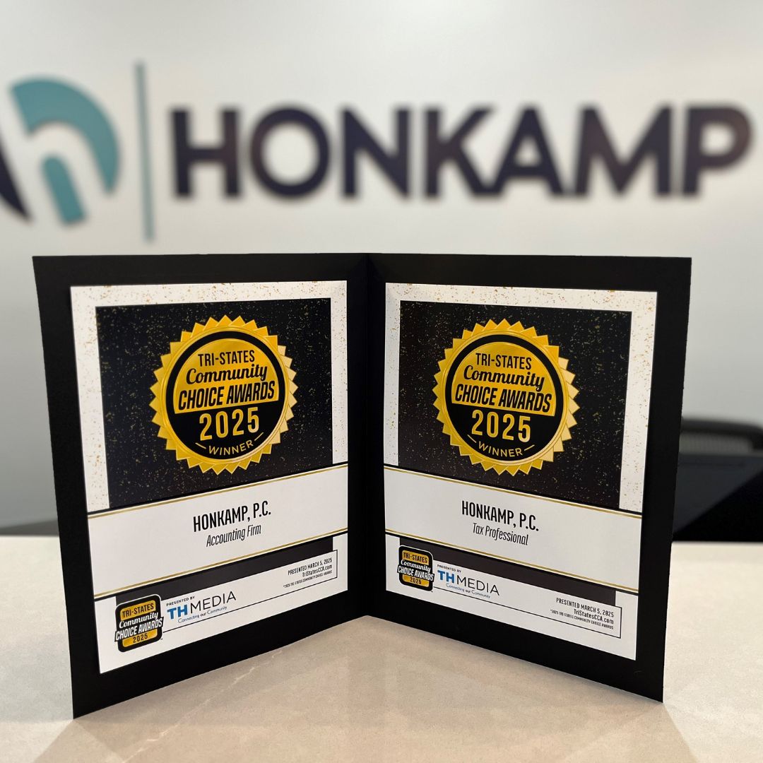 Honkamp voted Best Accounting Firm and Best Tax Profess